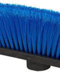 Dual Angle Light Industrial Broom Head With Four Inch Blue Synthetic Bristles To Kick Serious Dust And Reach Tricky Corners Smoothly For Quick Cleanup On Busy Commercial Floors Today.