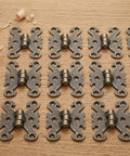Vintage H Shape Zinc Alloy Hinges For Small Cabinets And Wooden Gift Boxes, Easy No Brainer Install, Secure Operation, 16 Pack