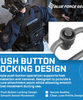 Built Like A Tank Push Button Sling Swivel For Rifles And Shotguns Machined Steel Quick Detach Hardware close-up with locking design.