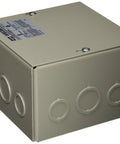 SC Series NEMA 1 Screw Cover Wallmount Pull Box With Knockouts UL CSA Painted Steel 6 In By 6 In By 4 In Gray Side View