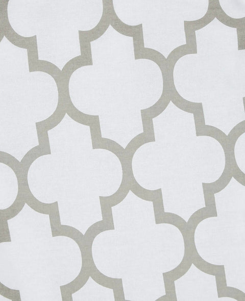 Close-up of Medallion Grey pattern on Deluxe Ironing Board Cover And Pad For Standard 54 By 15 Inch, 100 Percent Cotton With 3mm Foam Padding.