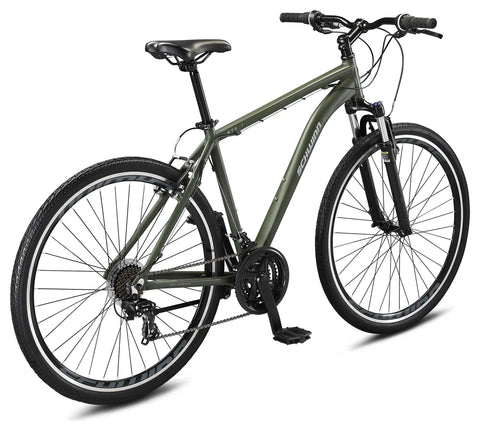 All-Terrain Go-To Hybrid Bike With 700c Wheels 21-Speed Gearing Aluminum Frame Suspension Fork Front And Rear Linear Pull Brakes