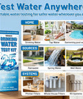 Kelvaron 25 In 1 Drinking Water Test Kit with 155 strips, featuring home, source, and system water testing visuals.