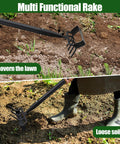 2 In 1 Garden Hoe Tool With Adjustable Length From 37 To 72 Inches, Ergonomic Handle for lawn and soil use