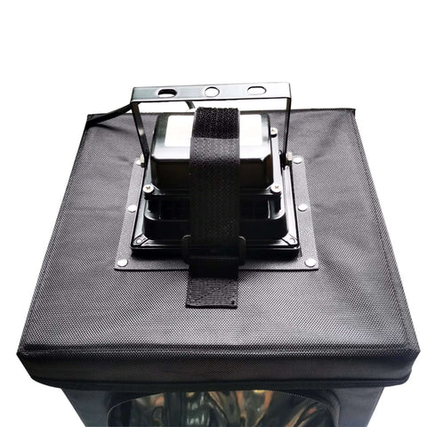 Top view of Large 3D Printer Resin Curing Station With UV Light and Solar Turntable, showing enclosure and assembly