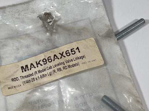 Heavy Duty Threaded Cab Linkage Rod R Model Compatible With Mack R Rd Trucks Fits 1/4In-28 X 1-5/8In Length visible in packaging.