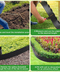 Steps displaying Six Inch By Fifty Foot Landscape Edging Kit Plastic Border For Lawn Garden And Yard With Forty Five Anchoring Spikes installation