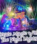 Unicorn Fairy Garden Kit With Light Up Terrarium For Girls Ages 4 To 12, figurines and lights inside mini terrarium garden