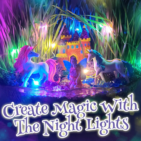 Unicorn Fairy Garden Kit With Light Up Terrarium For Girls Ages 4 To 12, figurines and lights inside mini terrarium garden