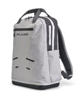 Weekend Warrior Tackle Backpack 3700 Series for Fishing, gray heavy duty gear organizer with waterproof base, side view