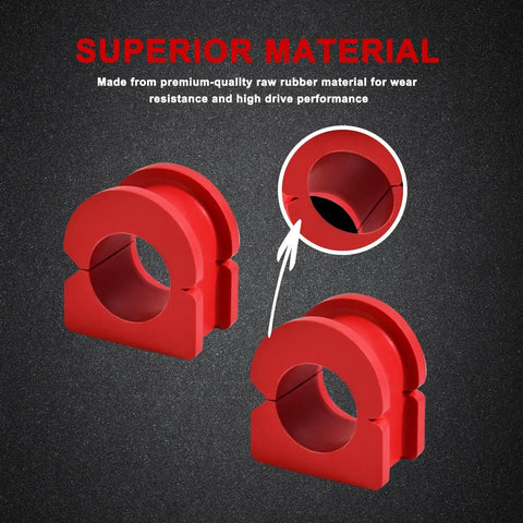 Beefed Up Front Stabilizer Sway Bar Link Kit 4Pc With Red Bushings 36mm For Silverado Tahoe GMC Yukon Cadillac Escalade 2004 2019 Replacement Front Suspension Parts red rubber bushings