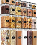 Airtight Food Storage Containers Set With Lids, 24 Piece BPA Free Canisters For Cereal Flour Sugar, Pantry Organization