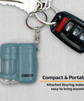 Pocket Microscope Keychain With 20x Magnification, Built-In LED And UV Light, Adjustable Focus, Portable Science Tool For Snapping Fluorescence, Inspecting Currency, Tiny Details, And Everyday Discovery On The Go. blue pocket microscope keychain with attached car keys
