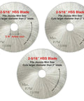 3 Pack 2 5/16 Inch 100 Tooth HSS Saw Blades For Mini Miter Chop Saws 3/8 Inch Arbor Smooth Cuts Through Wood Plastic And Soft Metals High Speed Steel 13000 RPM Set