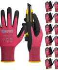 Cut Resistant Nitrile Coated Work Gloves With Firm Grip ANSI A4 Palm Dip For Dry Oily Parts Ideal For Construction Warehouse