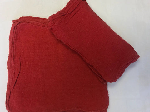 500 New Red Shop Towels Rags For Mechanics Industrial Grade 13x14 Heavy Duty Absorbent Cleaning Wipes Pack stacked