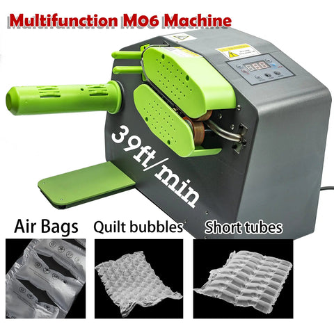 Heavy Duty High Speed Air Cushion Machine Rolls Out Bulletproof Air Pillows At Thirty Nine Feet Per Minute Cranks To Hot In Thirty Seconds For Smooth Shipping Hustle with controls and output.