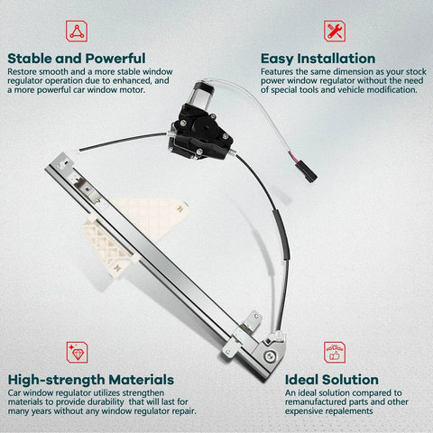Rear Right Power Window Regulator With Motor For 2001 2002 2003 2004 Jeep Grand Cherokee Direct Fit OEM Replacement 55363284AB