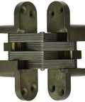 Heavy Duty Concealed Stainless Steel Door Hinges For 2 Inch Frames UL Fire Rated And Rust Resistant Satin Finish showing a compact flush mount design.