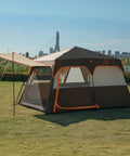 Instant Family Cabin Tent With Two Rooms And Three Doors Mesh Windows Waterproof Double Layer Design Easy Setup In 60 Seconds