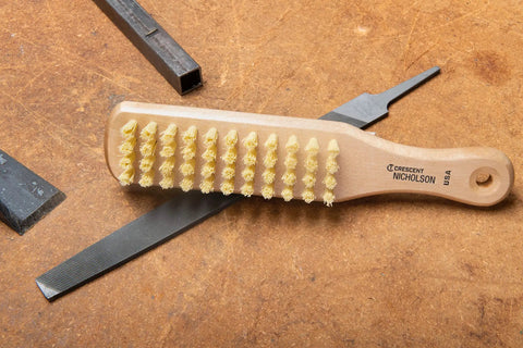 10 Inch File Card And Brush With Wood Base Grip For Hand Files And Rasps Keeps Teeth Clean And Debris Free Easy Grip Tool