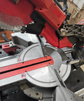 Dust Collector And Dust Chute For Milwaukee 10 Inch Miter Saw 2734-20/21 Compatible attached to saw, side view