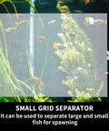 2 Pack Clear Aquarium Fish Tank Dividers With Heavy Duty Suction Cups Cuttable Plastic Mesh Grid For Breeding And Fry Segregation Dead Simple Diy Setup Smooth Sailing Layouts 10 By 13 Inches in aquarium with plants.