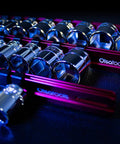 Aluminum Socket Organizer Rail Kit, 3 Piece Red Set For One Half Inch, Three Eighth Inch, And One Quarter Inch Drives.