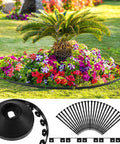 2-Inch By 200-Foot Landscape Edging Kit With 120 Spikes And 10 Connectors DIY Friendly Black Plastic Border for lawn garden