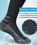 Men's Crew Work Boot Socks With Thick Cushioned Padding For All Day Comfort And Shock Absorption Moisture Wicking Detail