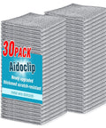 Heavy Duty Non Scratch Steel Wool Dishcloths And Scrubber Pads Kitchen Cleaning Set in 30-pack with metallic fiber.