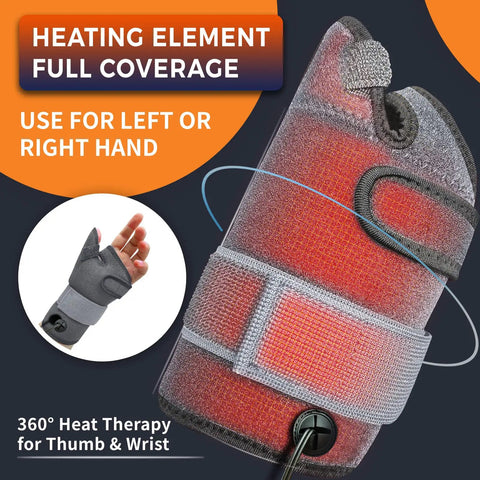 Electric Thumb And Wrist Heating Pad For Hand Arthritis And Carpal Tunnel Relief With 3 Heat Settings And 5 Timer Options