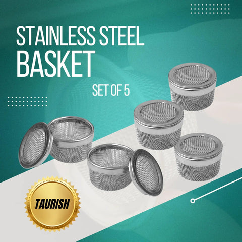 5 Piece Mini Ultrasonic Mesh Basket Set For Cleaning Jewelry Rings Earrings And Small Parts Durable Metal Frame With Slight Magnetic Design Compact 0.78 Inch Outer Diameter Perfect For Precious Items And Delicate Accessories