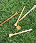 Natural 3-1/4 Inch Hardwood Golf Tees Set Of 400 For Maximum Driver Distance, Pro Grade Solid Lead Free Painted Tees Built For Durability