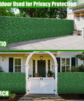 Installed 48 By 120 Inch Grass Wall Panels Set Realistic Artificial Grass Backdrop With Flower Vines on patio and porch