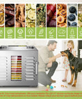 Heavy Duty No Cap Commercial Food Dehydrator Machine With Ten Detachable Stainless Steel Trays for drying fruits, jerky & herbs.