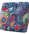 Cozy Ultra Stretch Sofa Cushion Covers For Indoor Outdoor Use, No Slip, Washable Slipcover in blue green, floral pattern