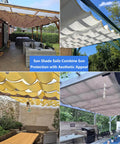Retractable Wave Sun Shade Sail 4x10 Foot Waterproof Pergola Cover Made From Durable Polyester Sunscreen For Outdoor Use