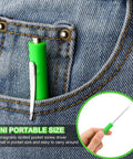 10-Piece Pocket Screwdriver Set With Magnetic Clips, compact green screwdriver in pocket, ideal for home and electrical work