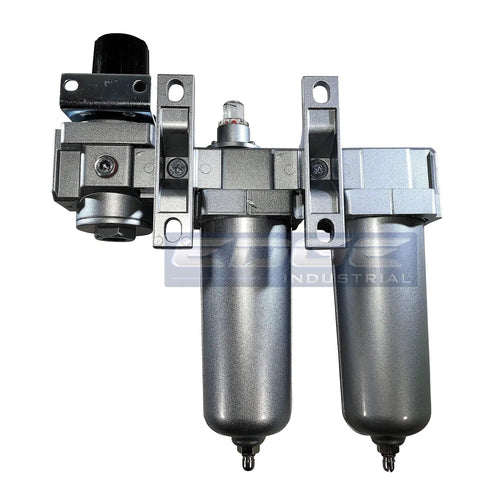Three Stage Air Drying System With Particulate Filter 0.01 Micron Coalescing Filter And Air Pressure Regulator Modular Combo