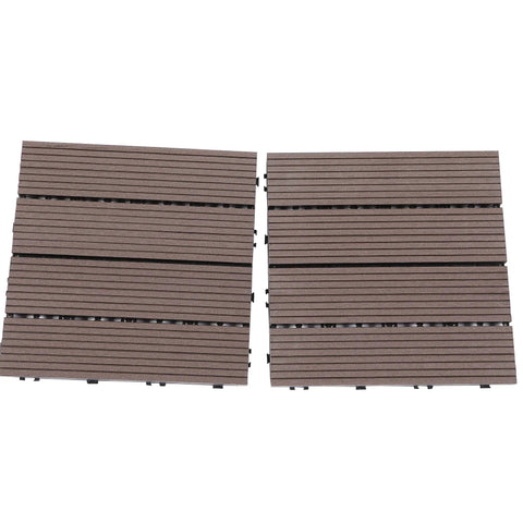 Interlocking Stone Deck Tiles 12x12 for Indoor Outdoor Use in Grey and White Real Pebble Slices, tile surface view