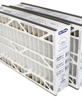 Pleated Air Filter Two Pack 16 By 25 By 5 Inch MERV 8 For Home And Office Use With Durable Frame Keeps Pleats Evenly Spaced