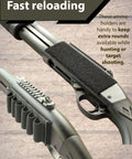Six Pack 12 Gauge Shotgun Shell Holder Side Saddle Carrier for Stock with fast reload demonstration and adhesive backing