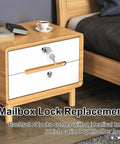 Universal Stainless Toolbox Lock Set With Keys For Cabinets And Drawers 180 Degree Rotation Unlocking on nightstand