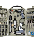 Beefed-Up 71-Piece Pneumatic Air Tool Kit With 1/2 Inch Impact Wrench, 3/8 Inch Ratchet, air hammer, die grinder, and fittings