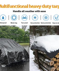 Heavy Duty Waterproof Tarp 4x5 Feet Two Pack 14 Mil Polyethylene Tarps for snow and UV protection covering logs and car