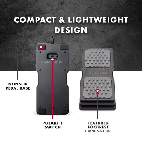 EX-P Expression Pedal For Keyboards And MIDI Controllers Control Real Time Expression, Volume, Modulation with nonslip base