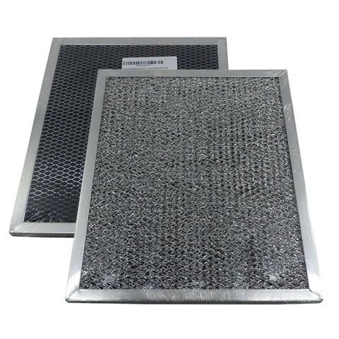 Replacement Charcoal Carbon Filter For Non-Ducted Range Hoods, Single Pack, 8.75 By 10.5 By 0.44 Inches, silver mesh visible