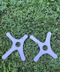 End connectors of Adjustable Dog Agility Cavaletti Jump Set Of 4 For Backyard Training And Rehab on grass background