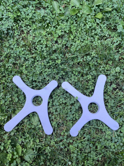 End connectors of Adjustable Dog Agility Cavaletti Jump Set Of 4 For Backyard Training And Rehab on grass background